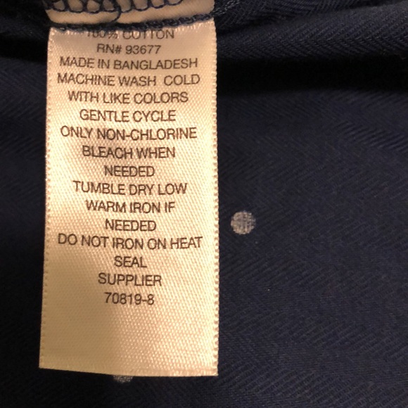 NWT Navy Polka Dot Blouse - Picture 6 of 8